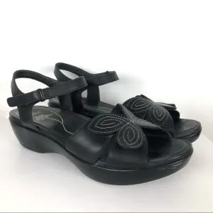 Dansko Desi Full Grain Black Butterfly Sandals 42