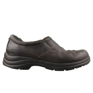 Dansko Men's Size 44 (10.5-11) Wynn Brown Distressed Leather Slip On Loafers