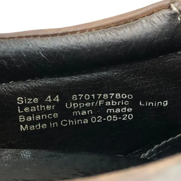 Dansko Men's Size 44 (10.5-11) Wynn Brown Distressed Leather Slip On Loafers