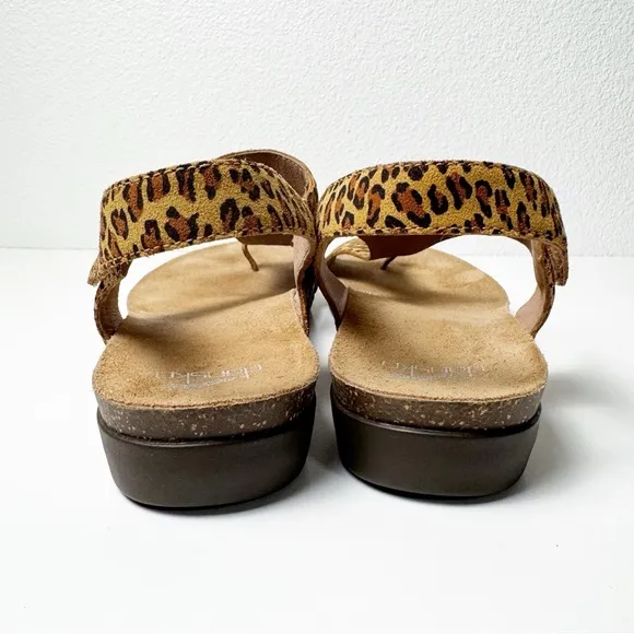 Dansko Reece Suede Leopard Sandals EU 42