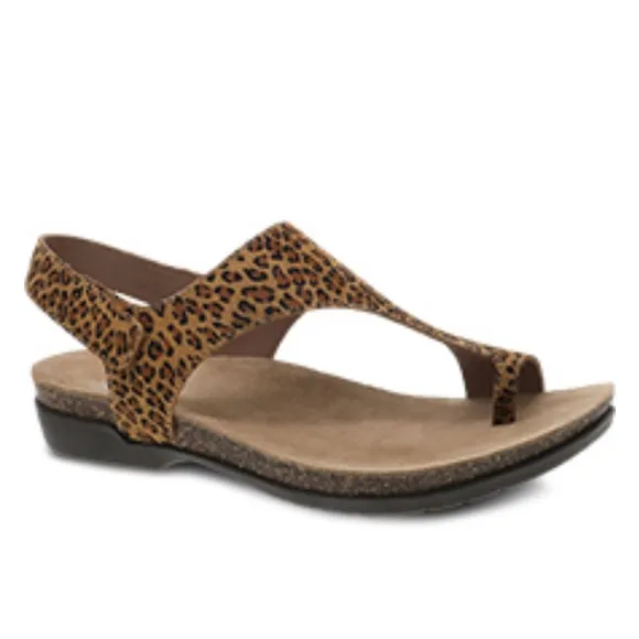 Dansko Reece Suede Leopard Sandals EU 42