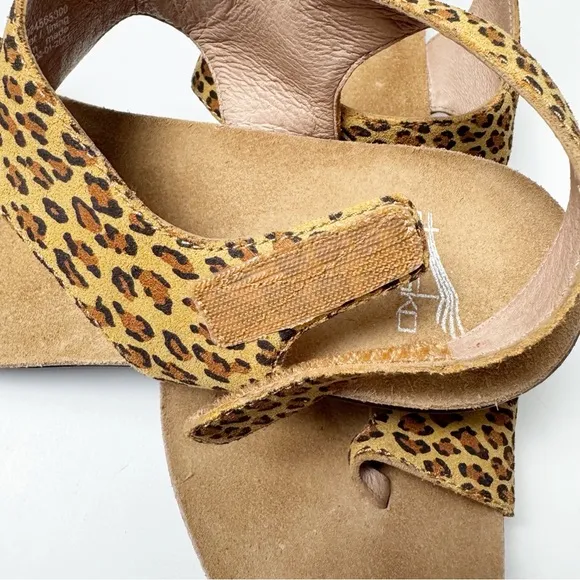 Dansko Reece Suede Leopard Sandals EU 42