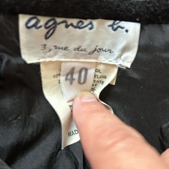 Dark and Preppy wool pencil skirt - Agnes B - size 40 (EU)