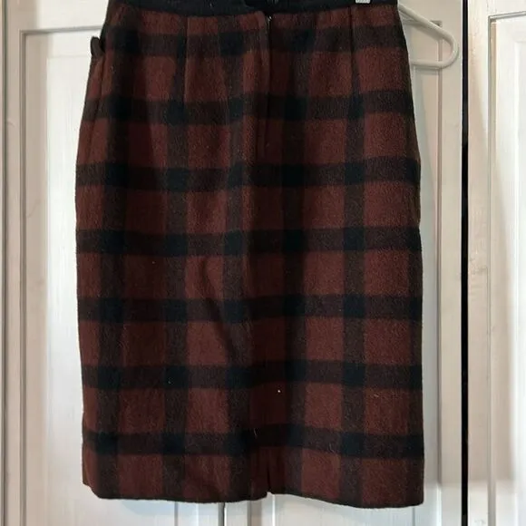 Dark and Preppy wool pencil skirt - Agnes B - size 40 (EU)
