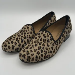 Del Toro Loafers Cheetah Print Women's Size 9.5 Pony Hair Slip On Slippers
