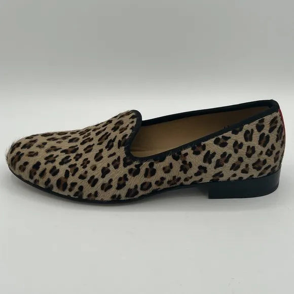 Del Toro Loafers Cheetah Print Women's Size 9.5 Pony Hair Slip On Slippers