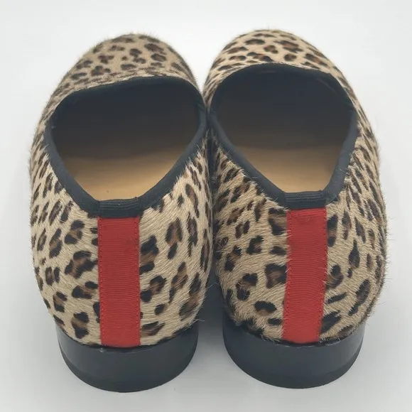 Del Toro Loafers Cheetah Print Women's Size 9.5 Pony Hair Slip On Slippers