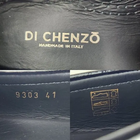 Di Chenzo Platform Loafer Womens 9.5/10 Ocelet Burgundy Leather Italian Made