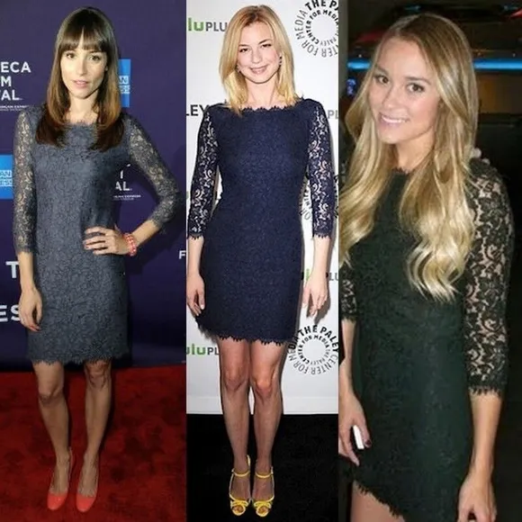 Diane Von Furstenberg Zarita Navy Midnight Blue Lace Celeb Chic Mini Dress 4 S