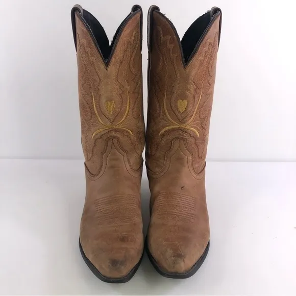 Dingo Women's Brown Leather Mid-Calf Western Boots - Size 6
