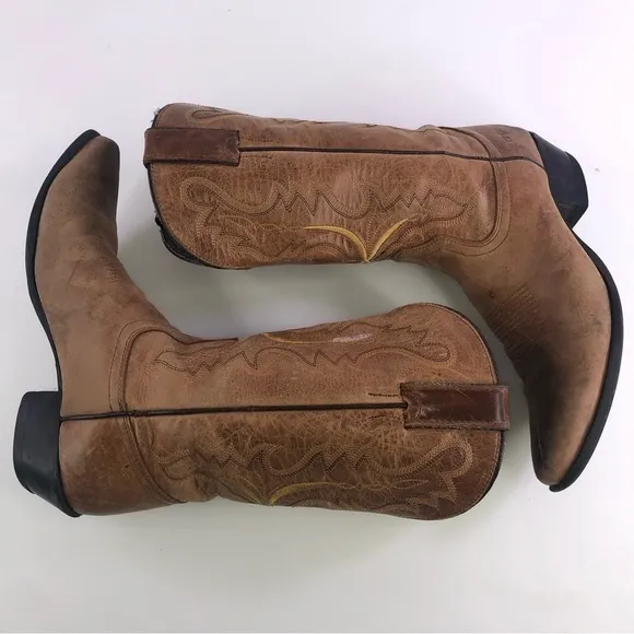 Dingo Women's Brown Leather Mid-Calf Western Boots - Size 6