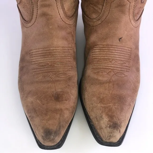 Dingo Women's Brown Leather Mid-Calf Western Boots - Size 6