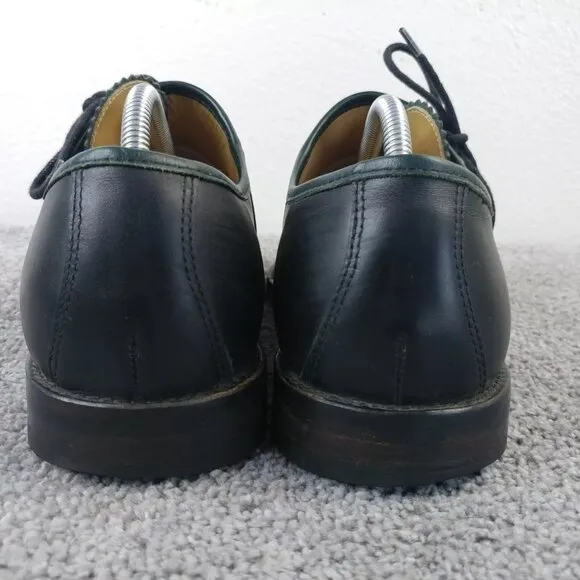 Dirndl   Bua Mens Size 9 Shoes Austrian Loafers Black Leather Lace Up QUALITY