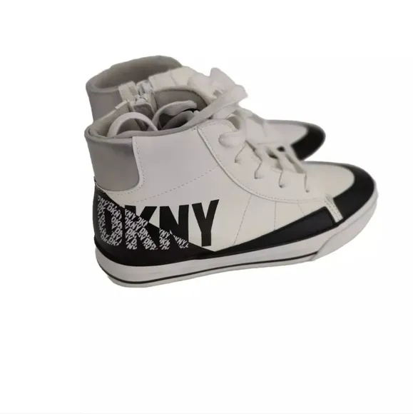 DKNY GIRLS &amp; BIG KID HANNAH LEENA HIGH TOP SNEAKERS Sz 5