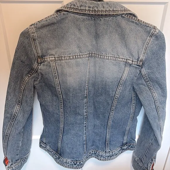 [Dolce &amp; Gabanna] Denim Floral Lined Luxury Jean Jacket Women’s Sz 38 / US 2
