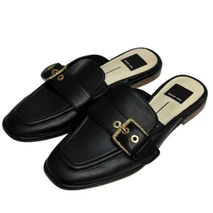 Dolce Vita Black Mules Slides Shoes Size 7 Stella Meegan Closed Toe