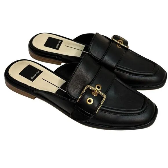 Dolce Vita Black Mules Slides Shoes Size 7 Stella Meegan Closed Toe