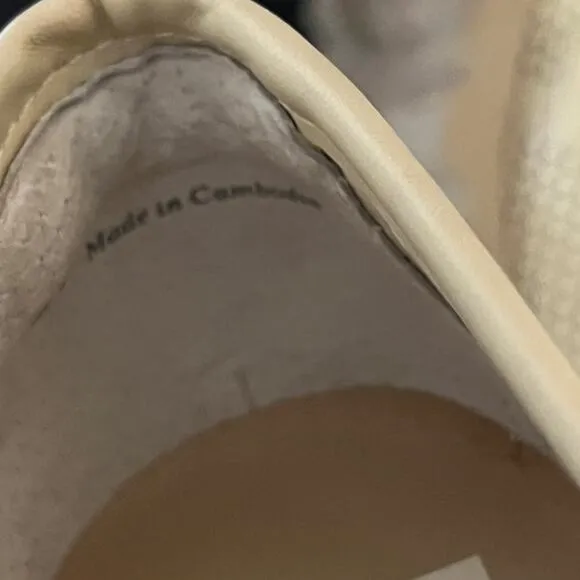 Dolce Vita Cream Lug Sole Leather Slip On Loafers Womens 9 Malila
