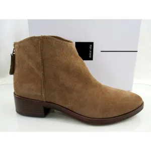 Dolce Vita Tucker Booties Ankle Boots Dark Saddle Suede Size 9.5