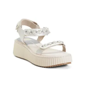 DOLCE VITA Vanilla Debra Faux Pearl Sandals