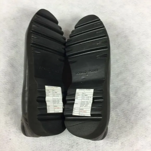 Donald J Pliner Carly Loafers Calf Leather Gray Asphalt Slip On Shoes