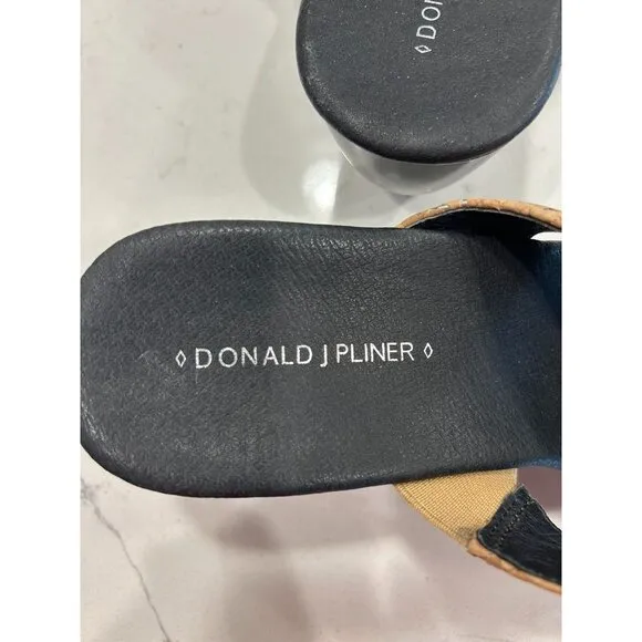 Donald J Pliner Clove Cork Wedge Platform Thong Sandals - Sz 9