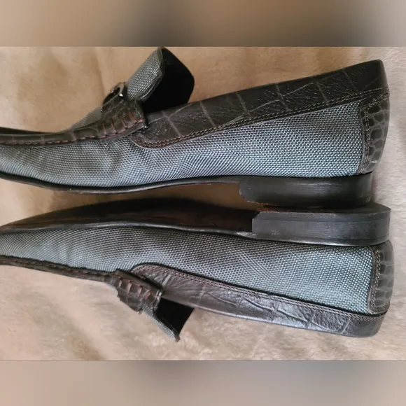 Donald J Pliner Darrin 3-K Dark Gray King Fabric Loafers - Size 11.5