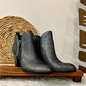 Donald J. Pliner Edyn Metallic Block Heel Ankle Boots