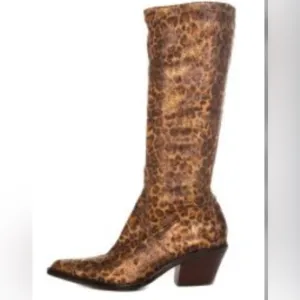 Donald J. Pliner Jokia 3 Animal Print Stretch Boots, Sz 8