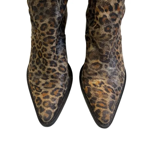 Donald J. Pliner Jokia 3 Animal Print Stretch Boots, Sz 8