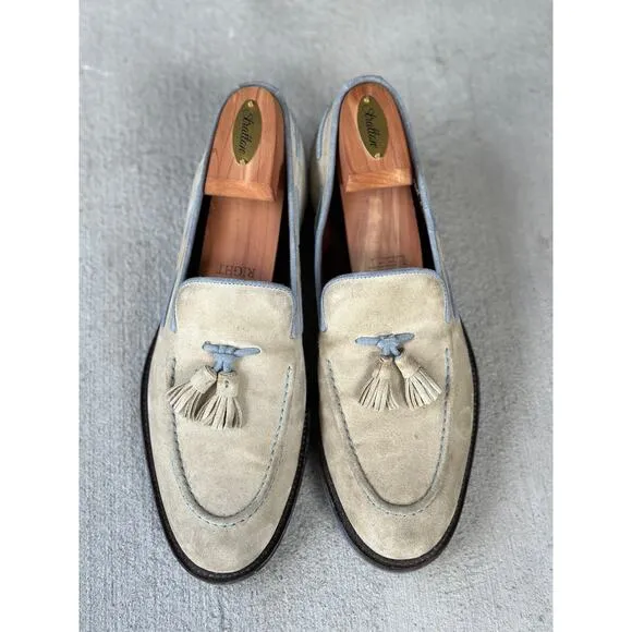 Donald J. Pliner Made in Italy Men’s 9.5M Exist 120 Tan Suede Tassel Loafers