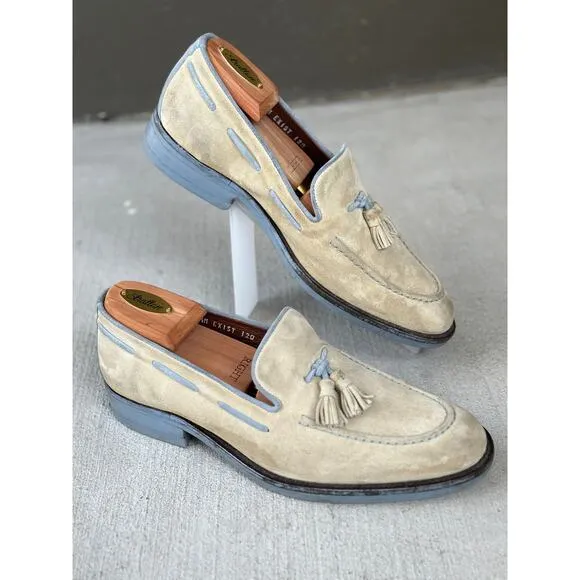 Donald J. Pliner Made in Italy Men’s 9.5M Exist 120 Tan Suede Tassel Loafers