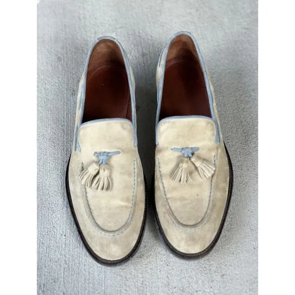 Donald J. Pliner Made in Italy Men’s 9.5M Exist 120 Tan Suede Tassel Loafers