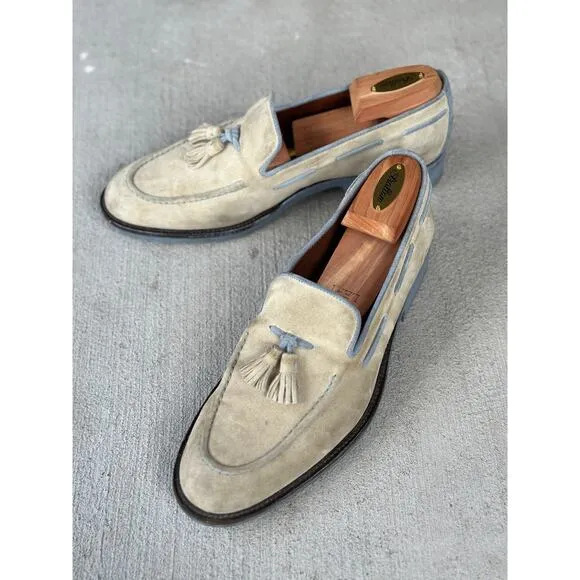 Donald J. Pliner Made in Italy Men’s 9.5M Exist 120 Tan Suede Tassel Loafers