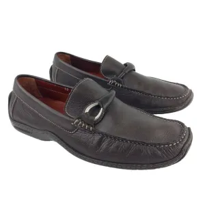 Donald J Pliner Mens Loafers Size 10 Leather Brown Slip On Casual Dress Shoes
