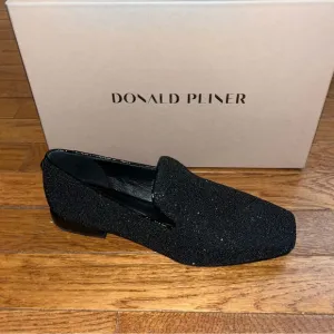 Donald Pliner Adeline Beaded Loafers Black Sparkly Women’s Size 6