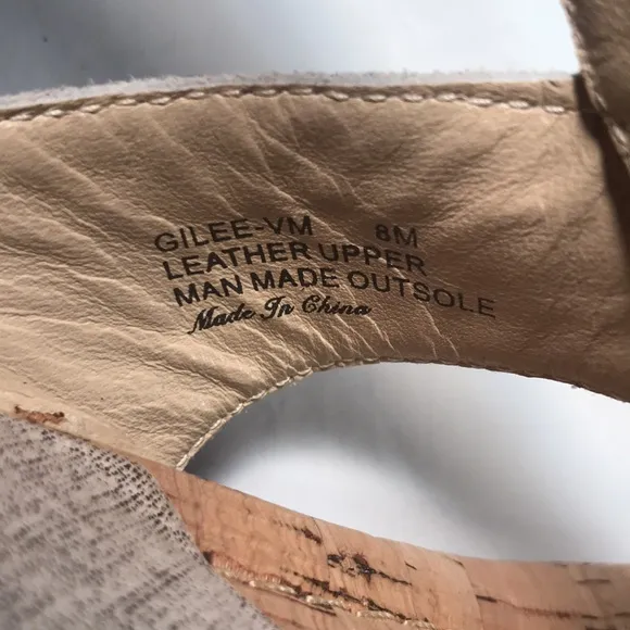 Donald Pliner Gilee Women’s Metallic Gray Suede Thong Cork Wedges