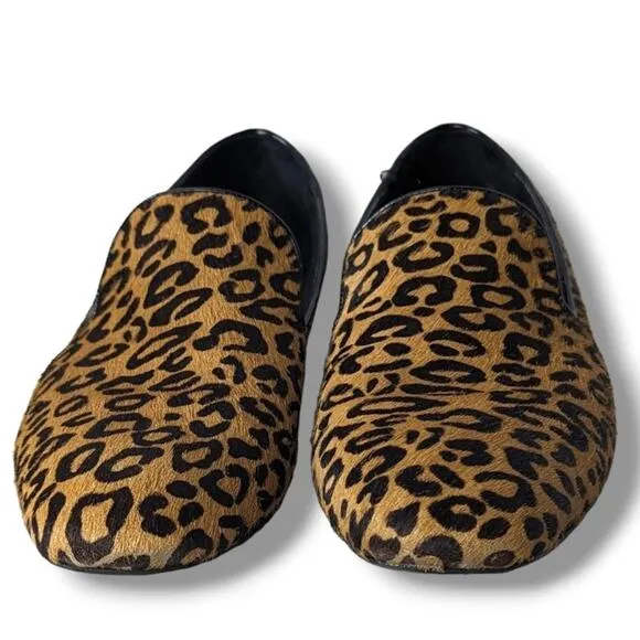 Donald Pliner Luxx Calf Hair Leopard Print Mobwife Flat Loafers: Women's 9