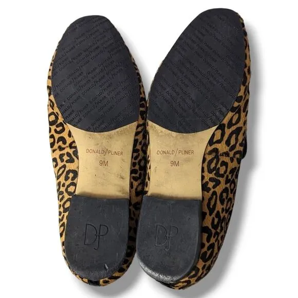 Donald Pliner Luxx Calf Hair Leopard Print Mobwife Flat Loafers: Women's 9