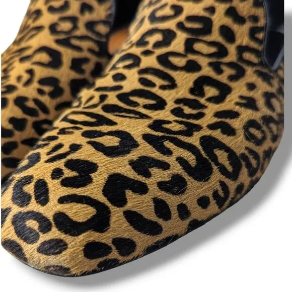 Donald Pliner Luxx Calf Hair Leopard Print Mobwife Flat Loafers: Women's 9