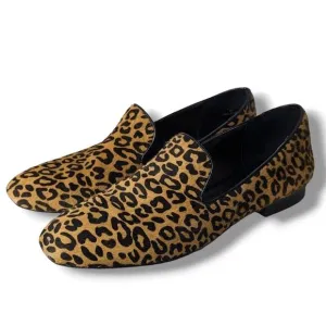 Donald Pliner Luxx Calf Hair Leopard Print Mobwife Flat Loafers: Women's 9