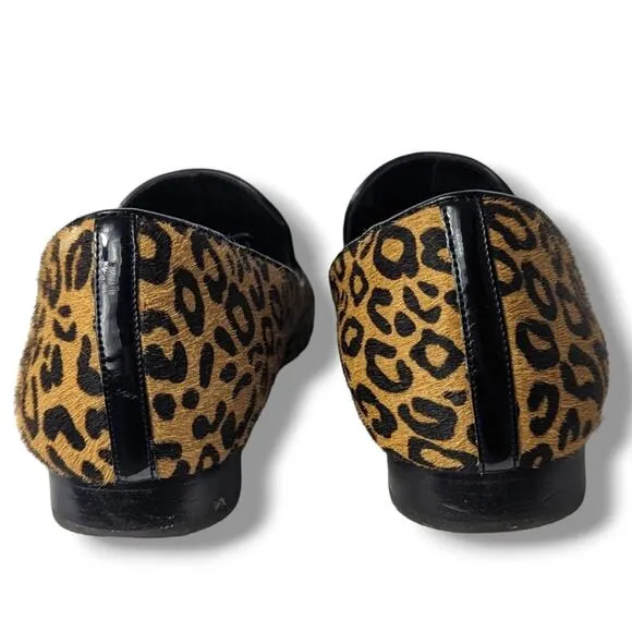 Donald Pliner Luxx Calf Hair Leopard Print Mobwife Flat Loafers: Women's 9