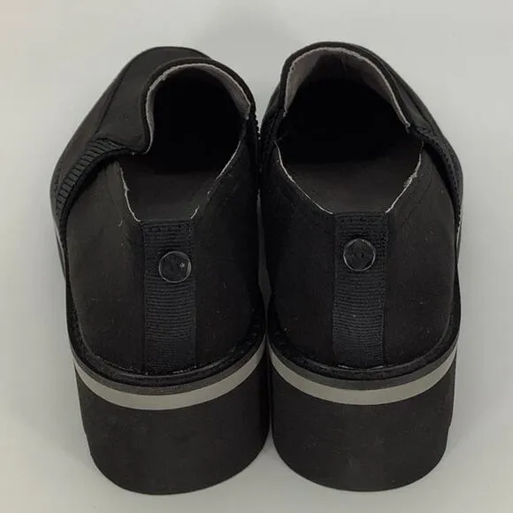 Donald Pliner Size 5M Black Trudie Slip On Platform Wedge Loafers Shoes OS12-7