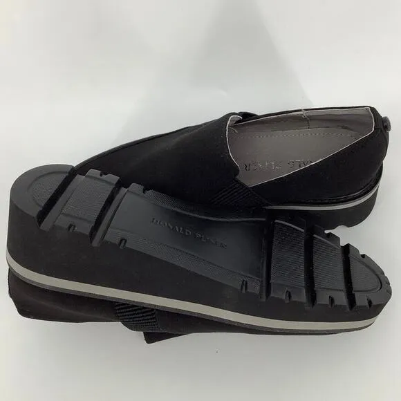 Donald Pliner Size 5M Black Trudie Slip On Platform Wedge Loafers Shoes OS12-7