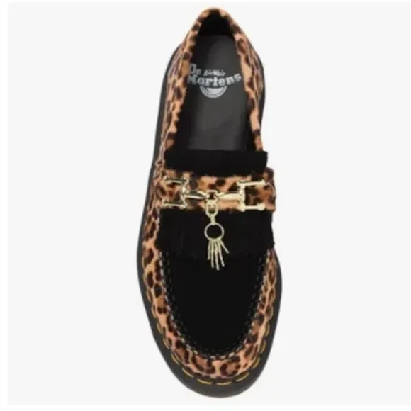 Dr. Martens Adrian Hair-On Leopard Print Snaffle Loafers Men's sz 8/Women's Sz 9