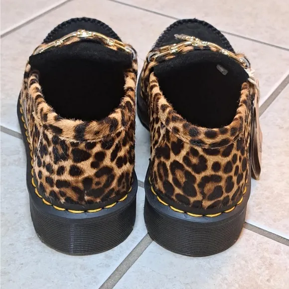 Dr. Martens Adrian Hair-On Leopard Print Snaffle Loafers Men's sz 8/Women's Sz 9