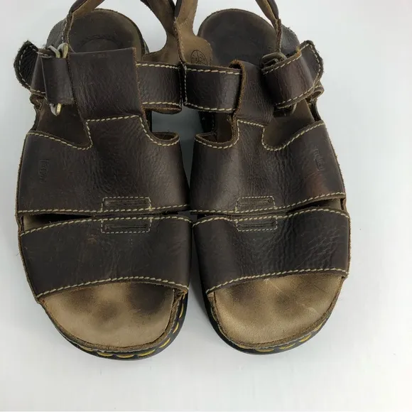 Dr. Martens Brown Leather Velcro Strap Gladiator Sandals Size US 12