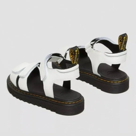 DR. MARTENS KLAIRE LEATHER STRAP SANDALS