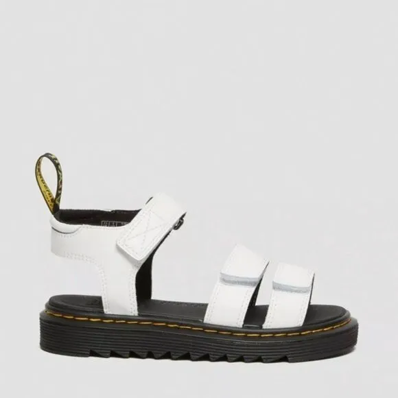 DR. MARTENS KLAIRE LEATHER STRAP SANDALS