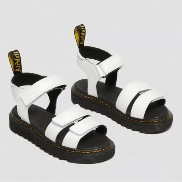 DR. MARTENS KLAIRE LEATHER STRAP SANDALS